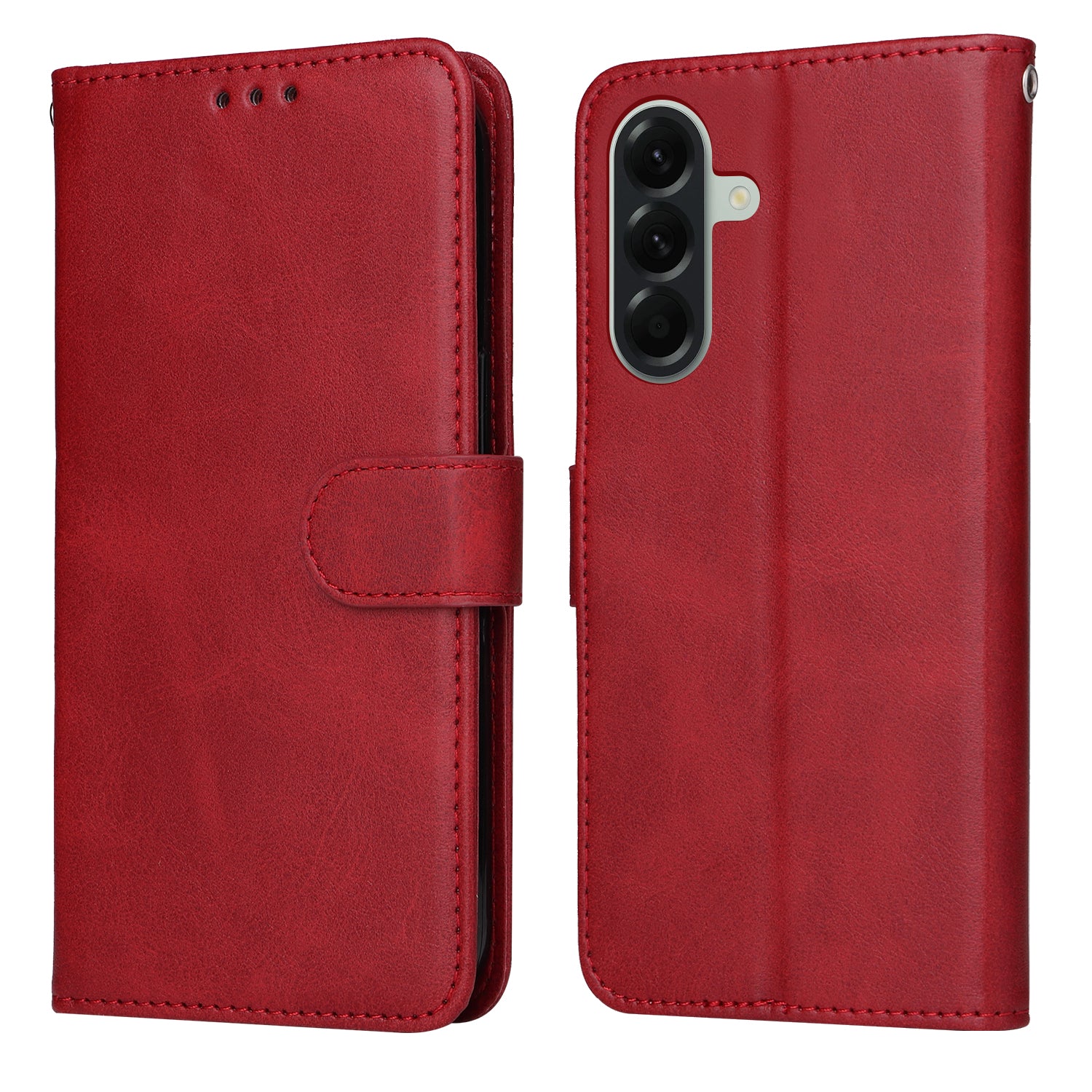 For Samsung Galaxy A57 5G Case Wallet PU Leather Folio Flip Phone Cover - Red