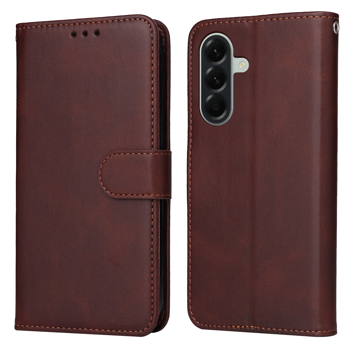 For Samsung Galaxy A57 5G Case Wallet PU Leather Folio Flip Phone Cover - Brown