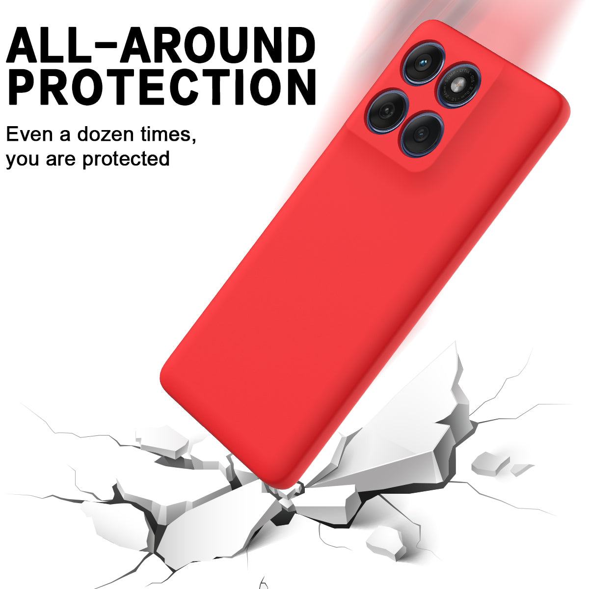 For Motorola Edge 70 5G / X70 Air Liquid Silicone Case Phone Back Cover with Hand Strap - Red