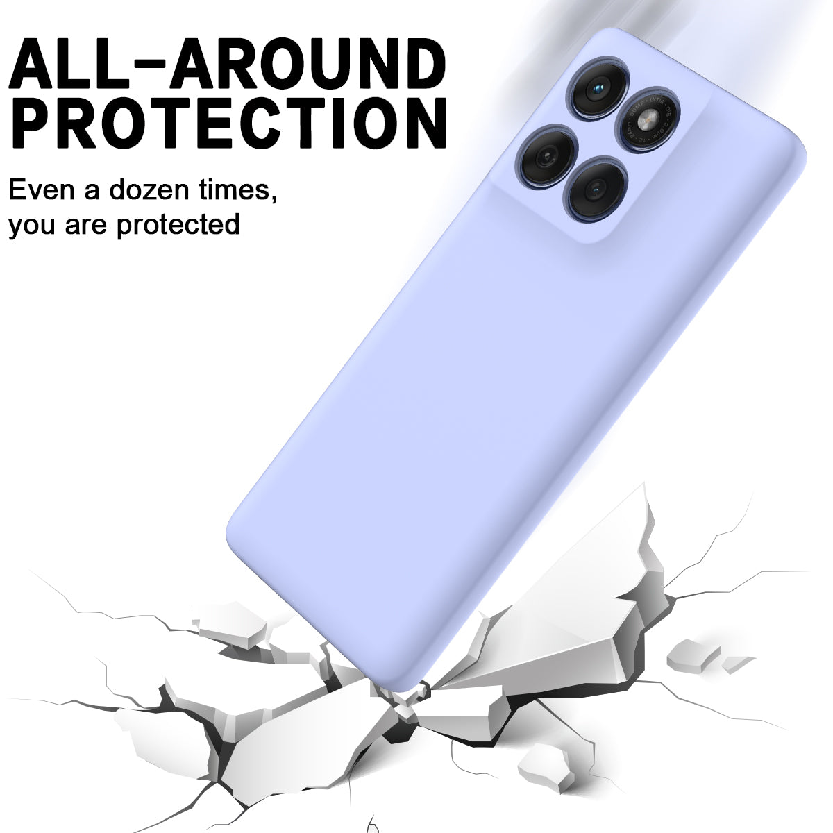 For Motorola Edge 70 5G / X70 Air Liquid Silicone Case Phone Back Cover with Hand Strap - Purple
