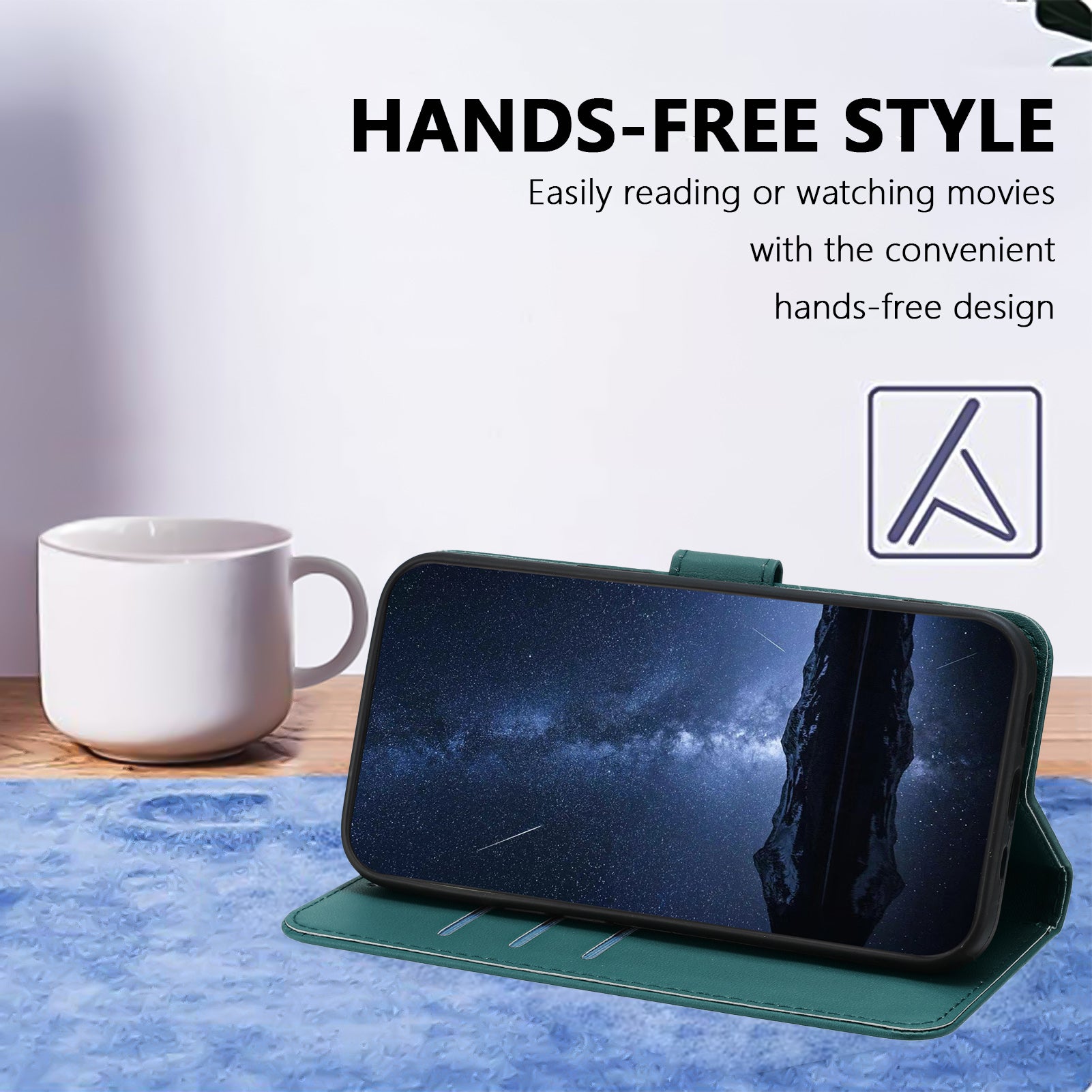 For Xiaomi Redmi Note 15 Pro 4G (Global) Leather Case Wallet Stand Solid Color Anti Drop Phone Cover - Green