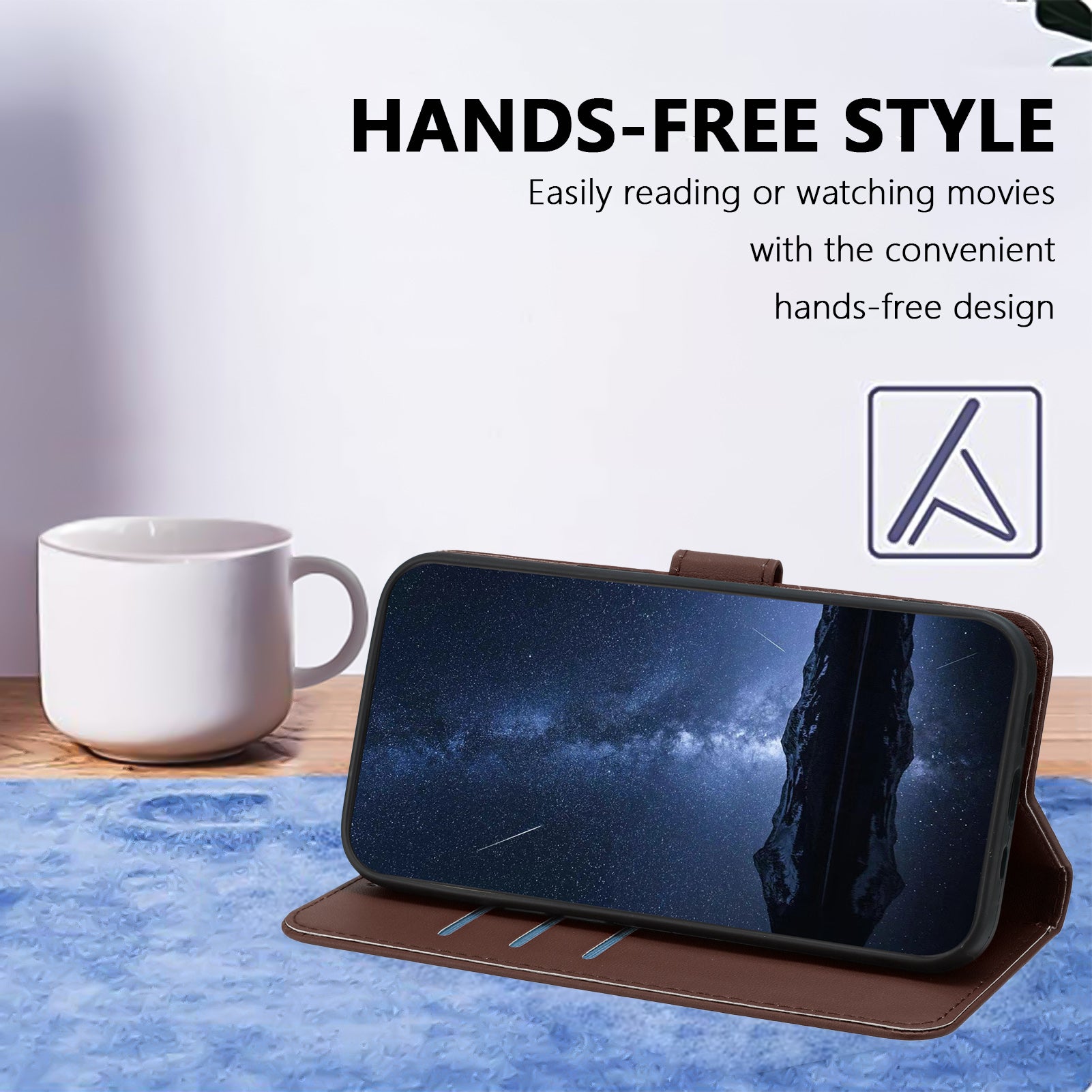 For Xiaomi Redmi Note 15 Pro 4G (Global) Leather Case Wallet Stand Solid Color Anti Drop Phone Cover - Brown
