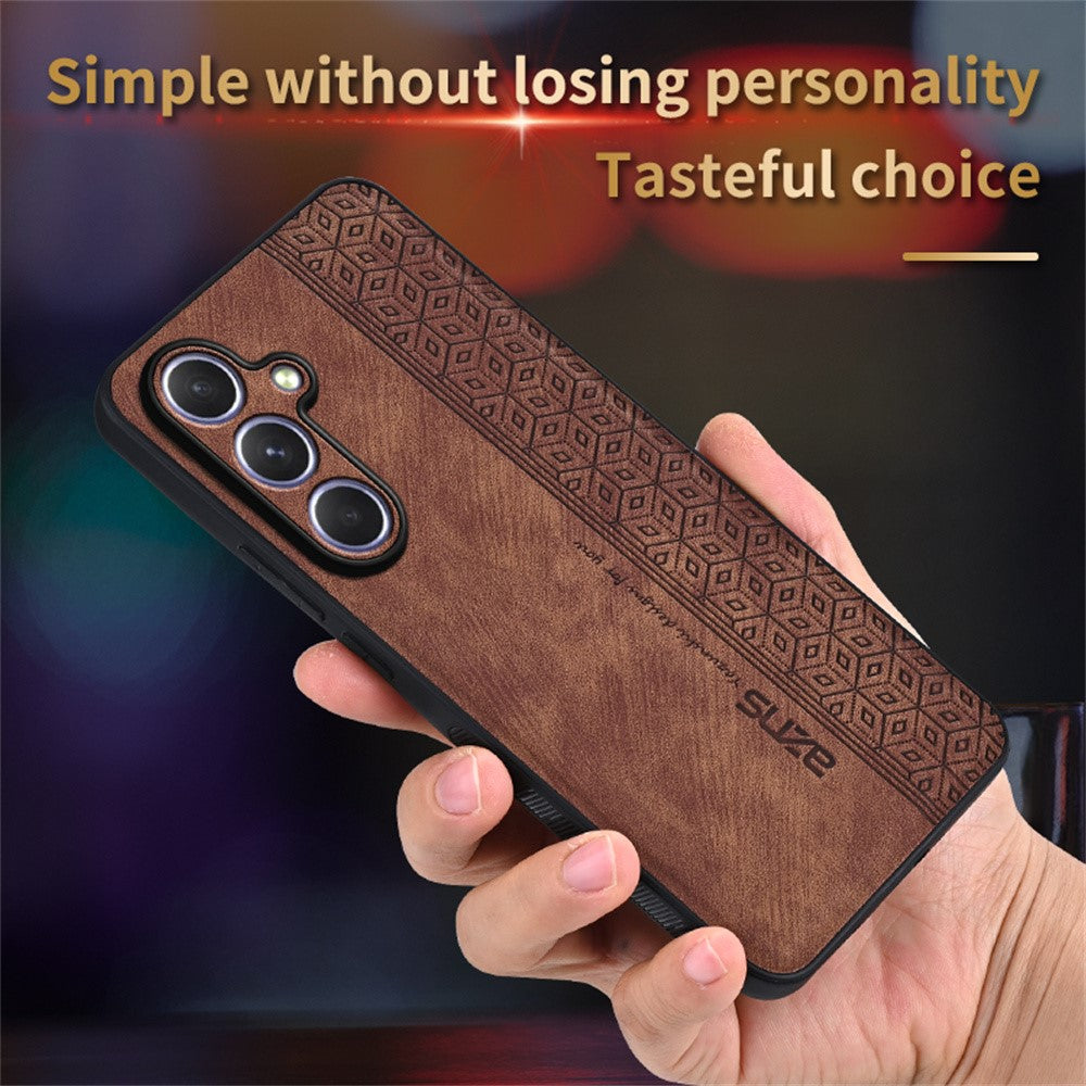 AZNS For Samsung Galaxy A57 5G Case PU Leather Covered TPU Phone Protective Cover - Purple