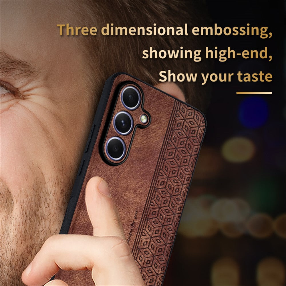 AZNS For Samsung Galaxy A57 5G Case PU Leather Covered TPU Phone Protective Cover - Purple