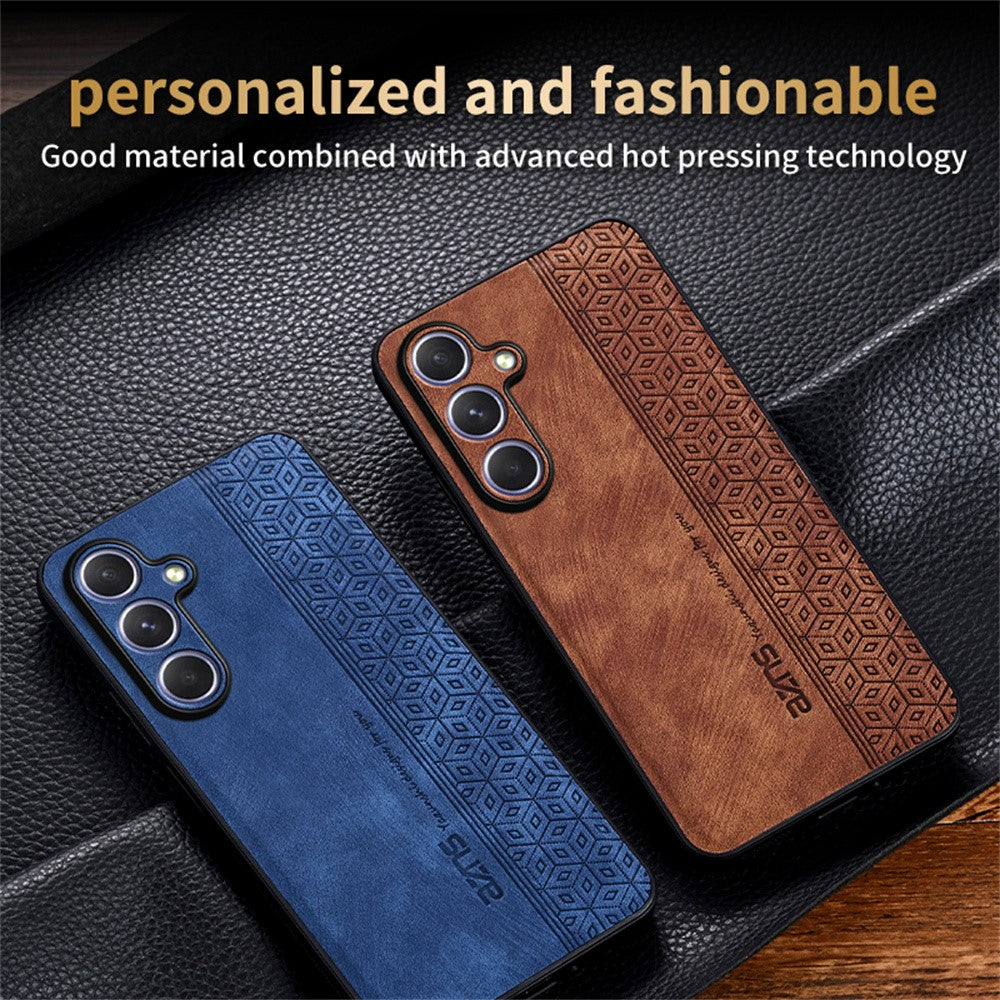 AZNS For Samsung Galaxy A57 5G Case PU Leather Covered TPU Phone Protective Cover - Purple