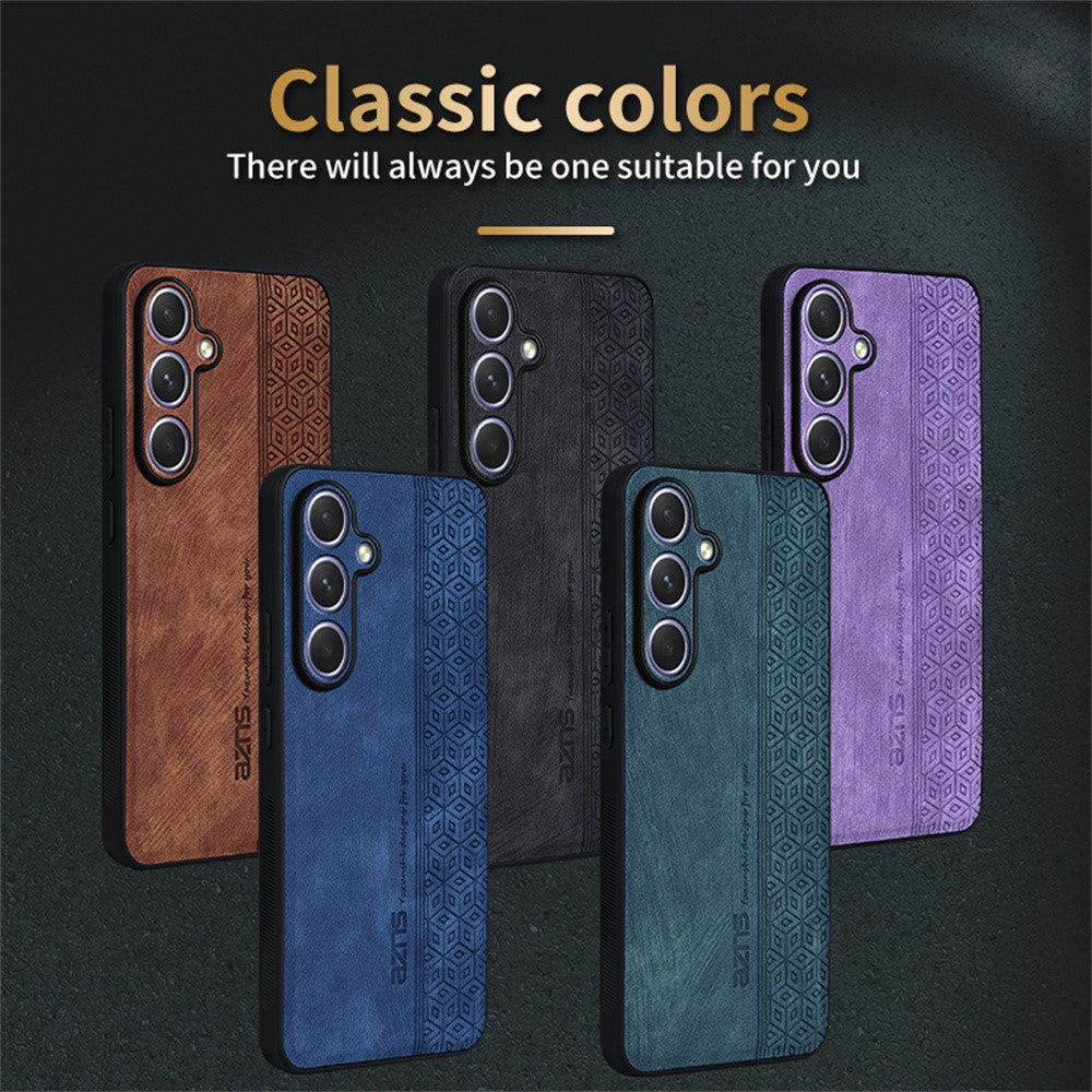 AZNS For Samsung Galaxy A57 5G Case PU Leather Covered TPU Phone Protective Cover - Purple