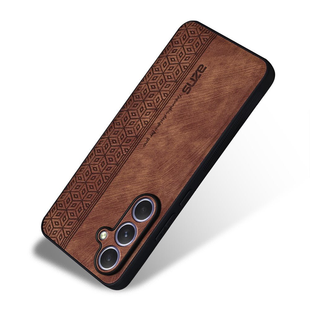 AZNS For Samsung Galaxy A57 5G Case PU Leather Covered TPU Phone Protective Cover - Brown
