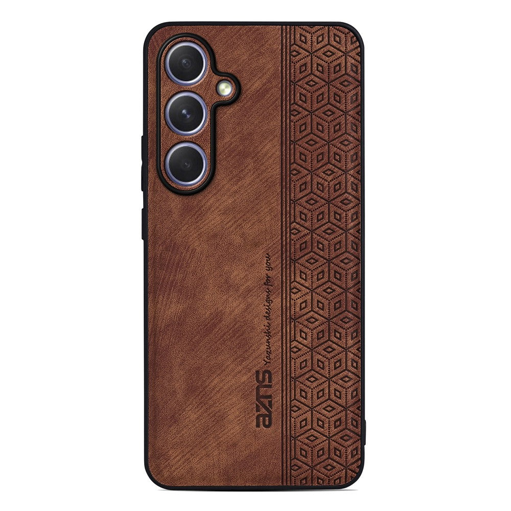 AZNS For Samsung Galaxy A57 5G Case PU Leather Covered TPU Phone Protective Cover - Brown