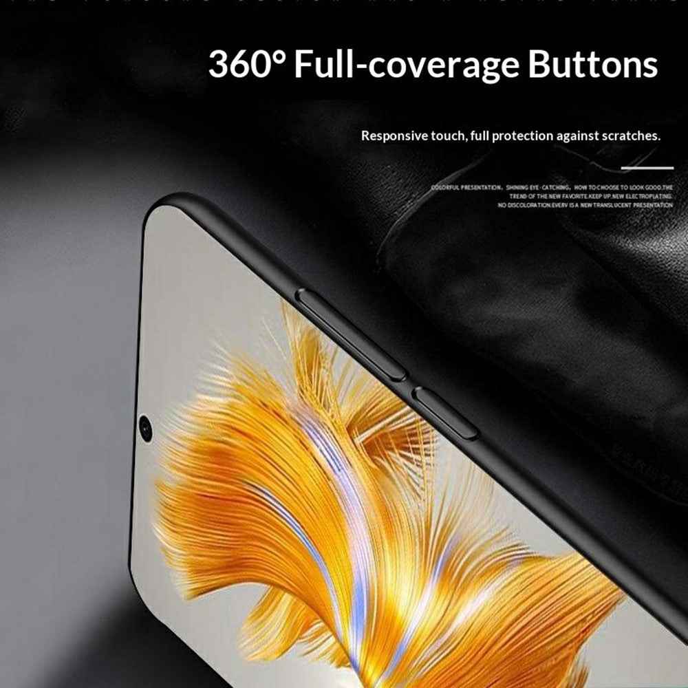 For vivo X300 Pro 5G Case Retro Leather Coated PC + TPU Phone Cover - Black