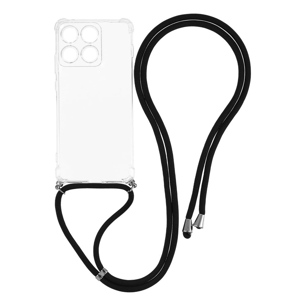 For Motorola Edge 70 5G Case Reinforced Corner TPU Clear Phone Cover with Lanyard