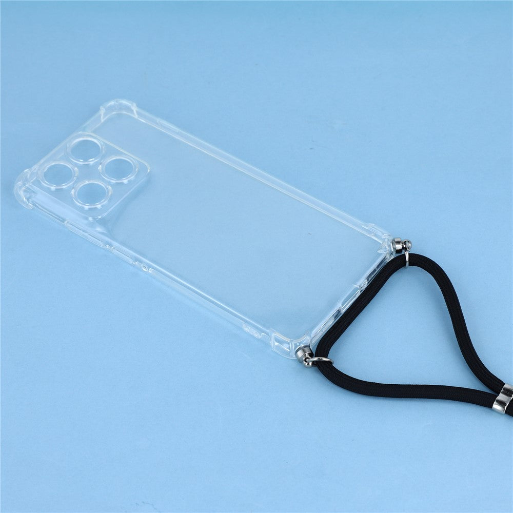 For Motorola Edge 70 5G Case Reinforced Corner TPU Clear Phone Cover with Lanyard