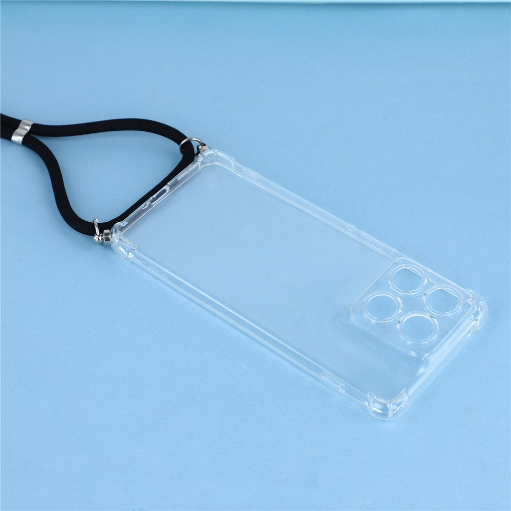For Motorola Edge 70 5G Case Reinforced Corner TPU Clear Phone Cover with Lanyard