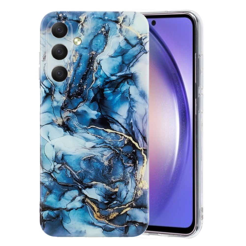 For Samsung Galaxy A57 5G Case Marble Pattern Painted TPU Phone Back Cover - Grey