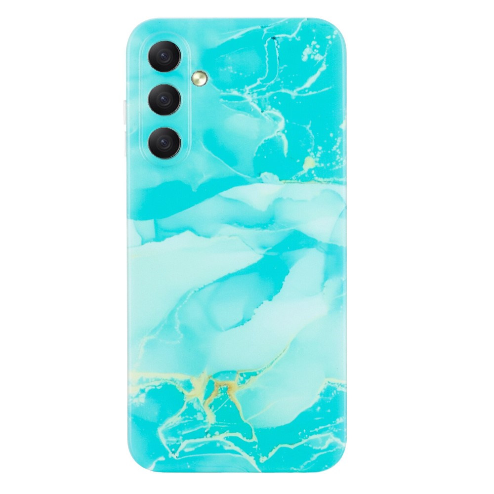 For Samsung Galaxy A57 5G Case Marble Pattern Painted TPU Phone Back Cover - Green