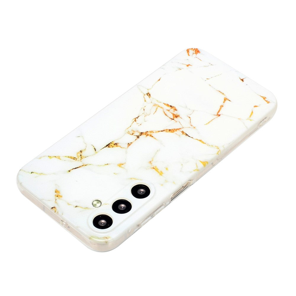 For Samsung Galaxy A57 5G Case Marble Pattern Painted TPU Phone Back Cover - White