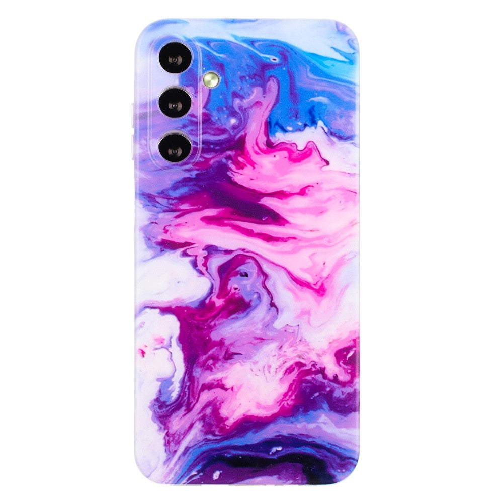 For Samsung Galaxy A57 5G Case Marble Pattern Painted TPU Phone Back Cover - Rose Red