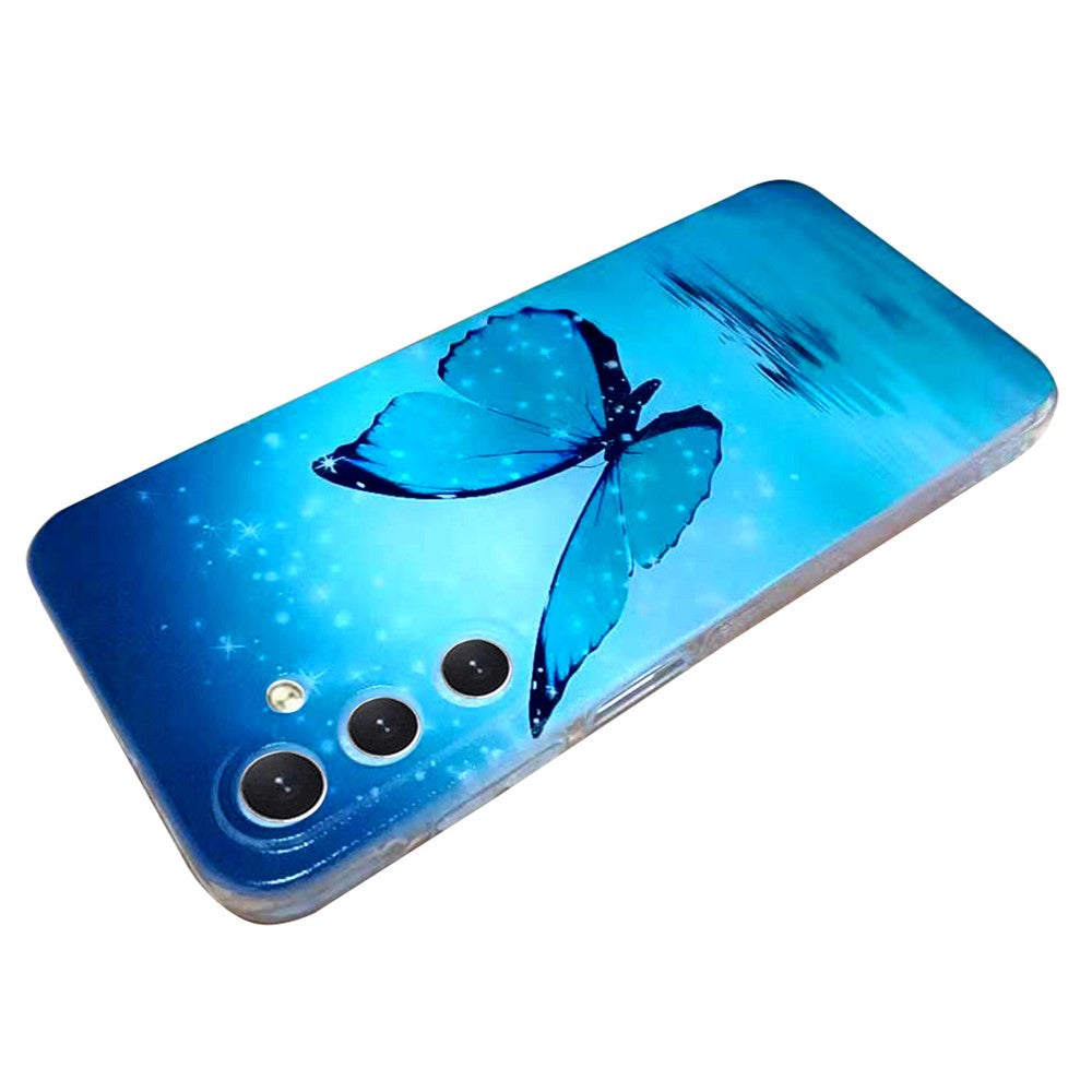 For Samsung Galaxy A57 5G Case Pattern Printing Cell Phone TPU Back Cover - Blue Butterfly