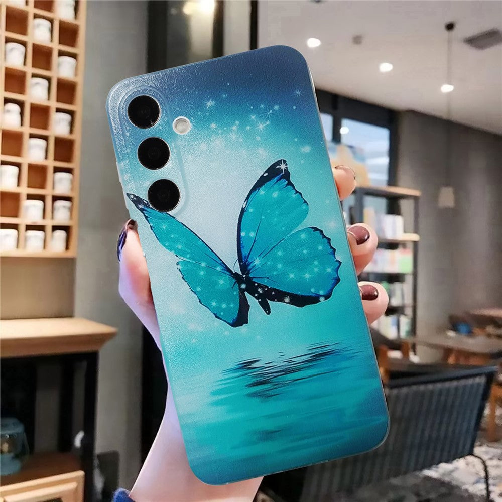 For Samsung Galaxy A57 5G Case Pattern Printing Cell Phone TPU Back Cover - Blue Butterfly