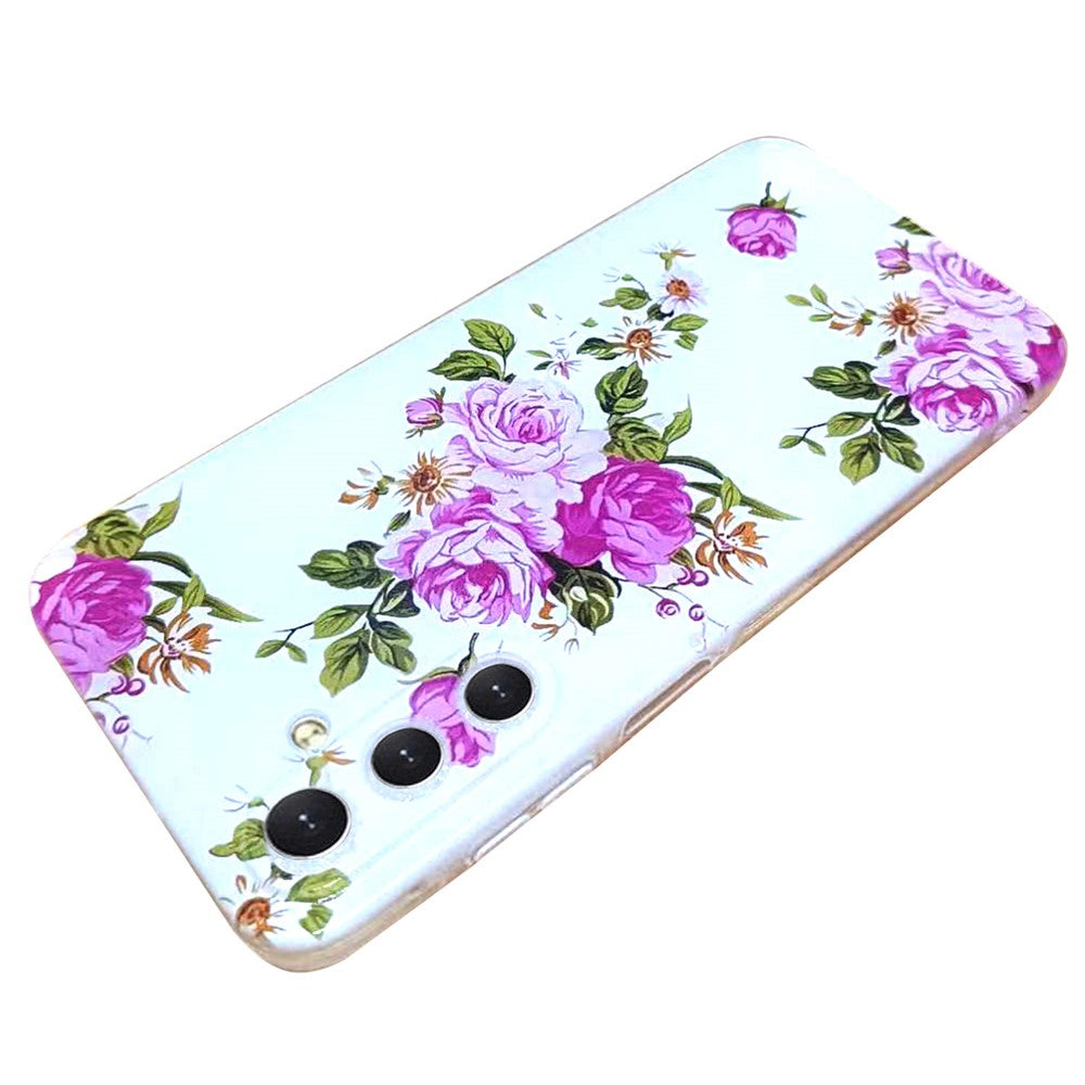 For Samsung Galaxy A57 5G Case Pattern Printing Cell Phone TPU Back Cover - Rose Flower
