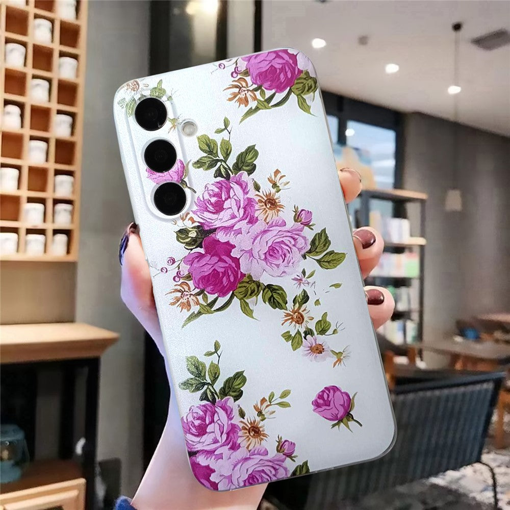 For Samsung Galaxy A57 5G Case Pattern Printing Cell Phone TPU Back Cover - Rose Flower