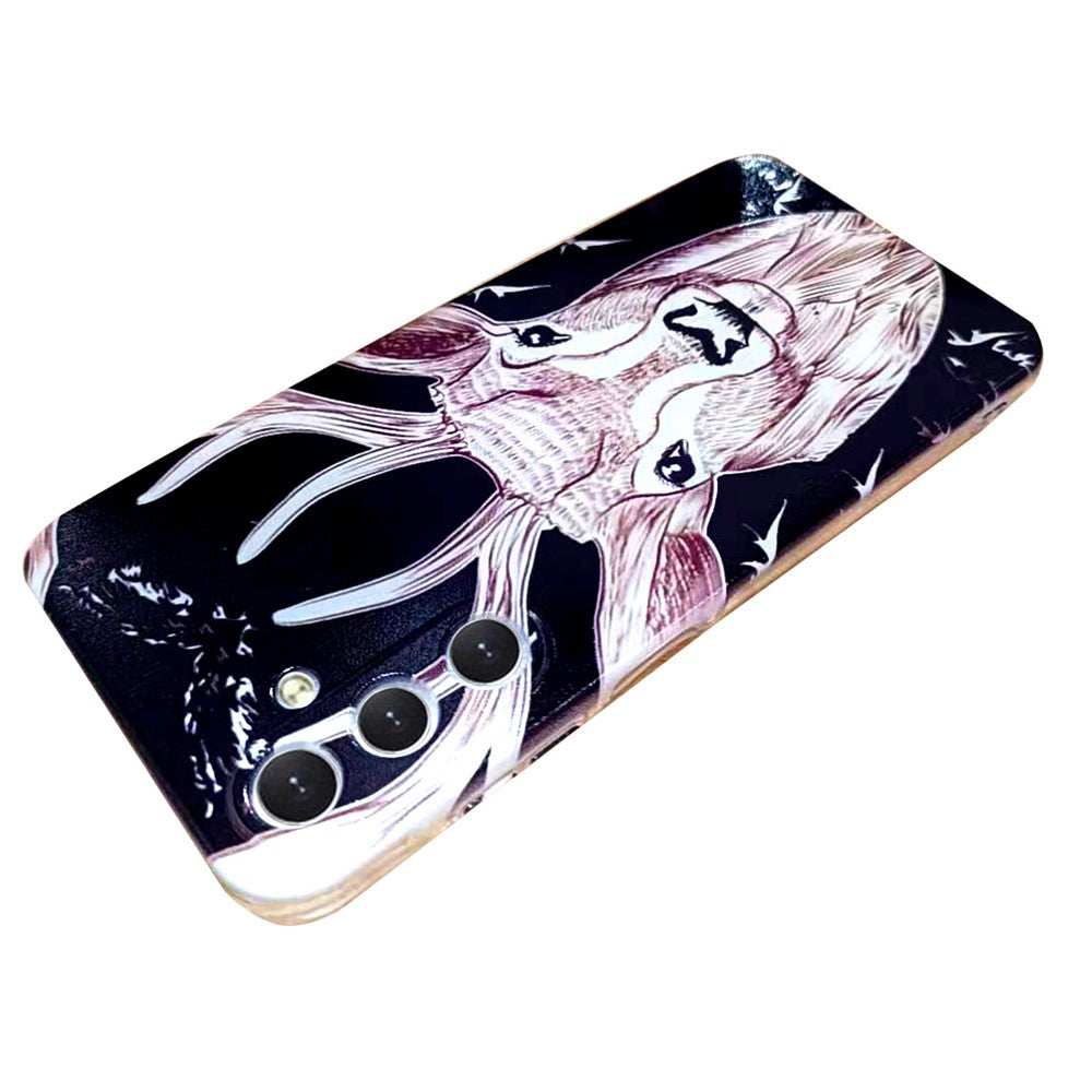 For Samsung Galaxy A57 5G Case Pattern Printing Cell Phone TPU Back Cover - Deer Head