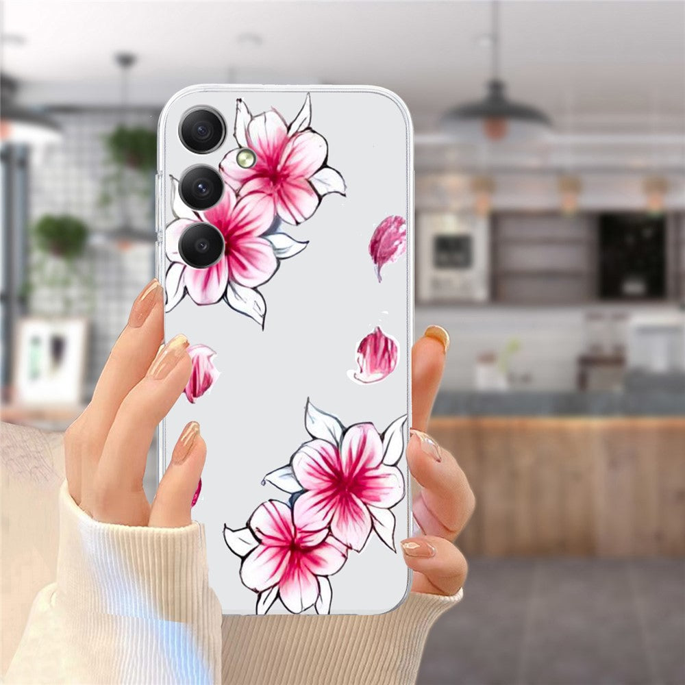 For Samsung Galaxy A57 5G Case Soft TPU Pattern Printing Phone Cover - Sakura
