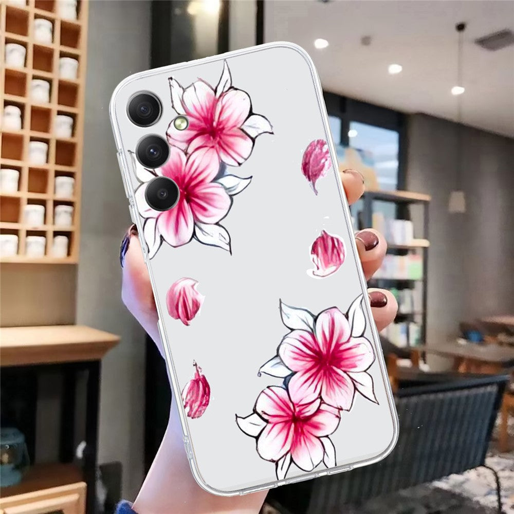 For Samsung Galaxy A57 5G Case Soft TPU Pattern Printing Phone Cover - Sakura