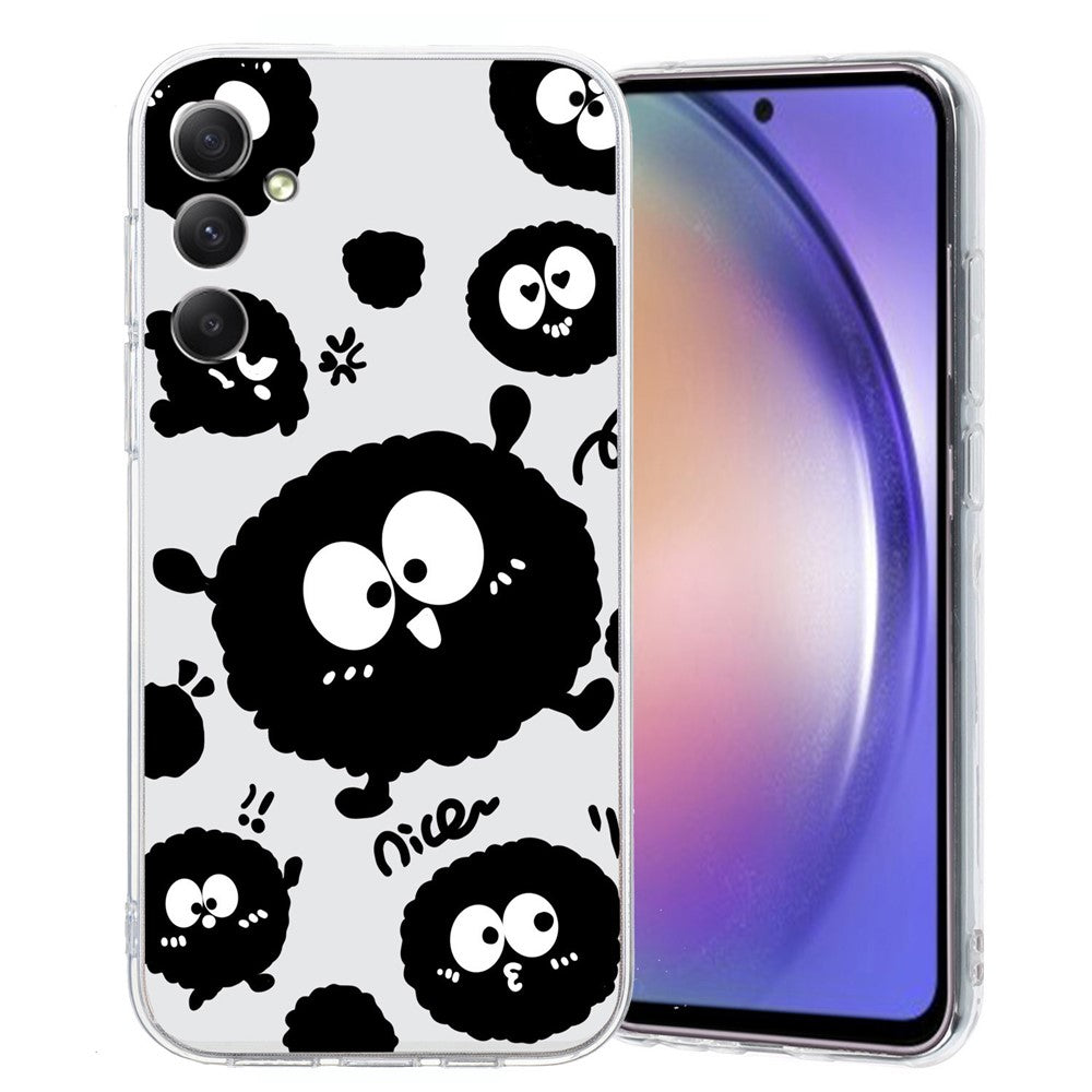 For Samsung Galaxy A57 5G Case Soft TPU Pattern Printing Phone Cover - Black Eyeball