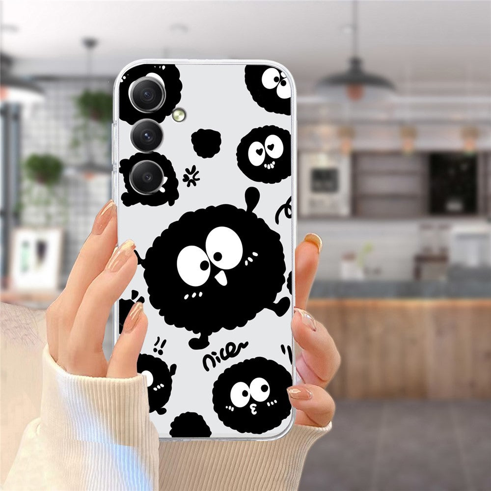 For Samsung Galaxy A57 5G Case Soft TPU Pattern Printing Phone Cover - Black Eyeball