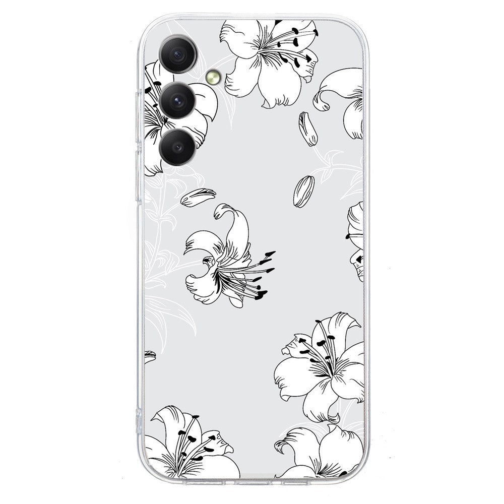 For Samsung Galaxy A57 5G Case Soft TPU Pattern Printing Phone Cover - White Flower