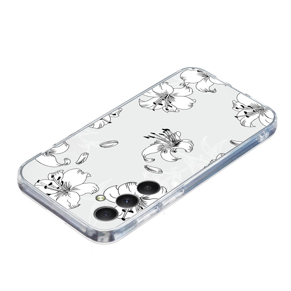 For Samsung Galaxy A57 5G Case Soft TPU Pattern Printing Phone Cover - White Flower