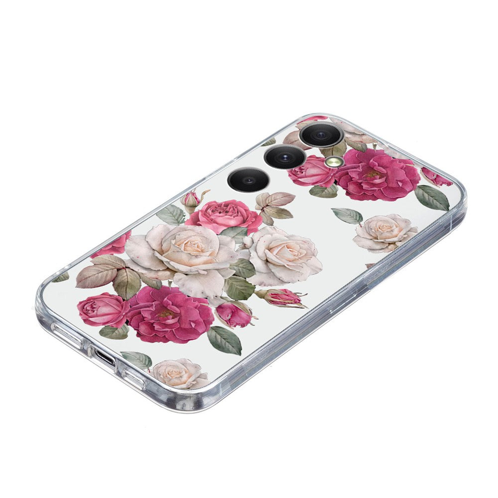 For Samsung Galaxy A57 5G Case Soft TPU Pattern Printing Phone Cover - Peony