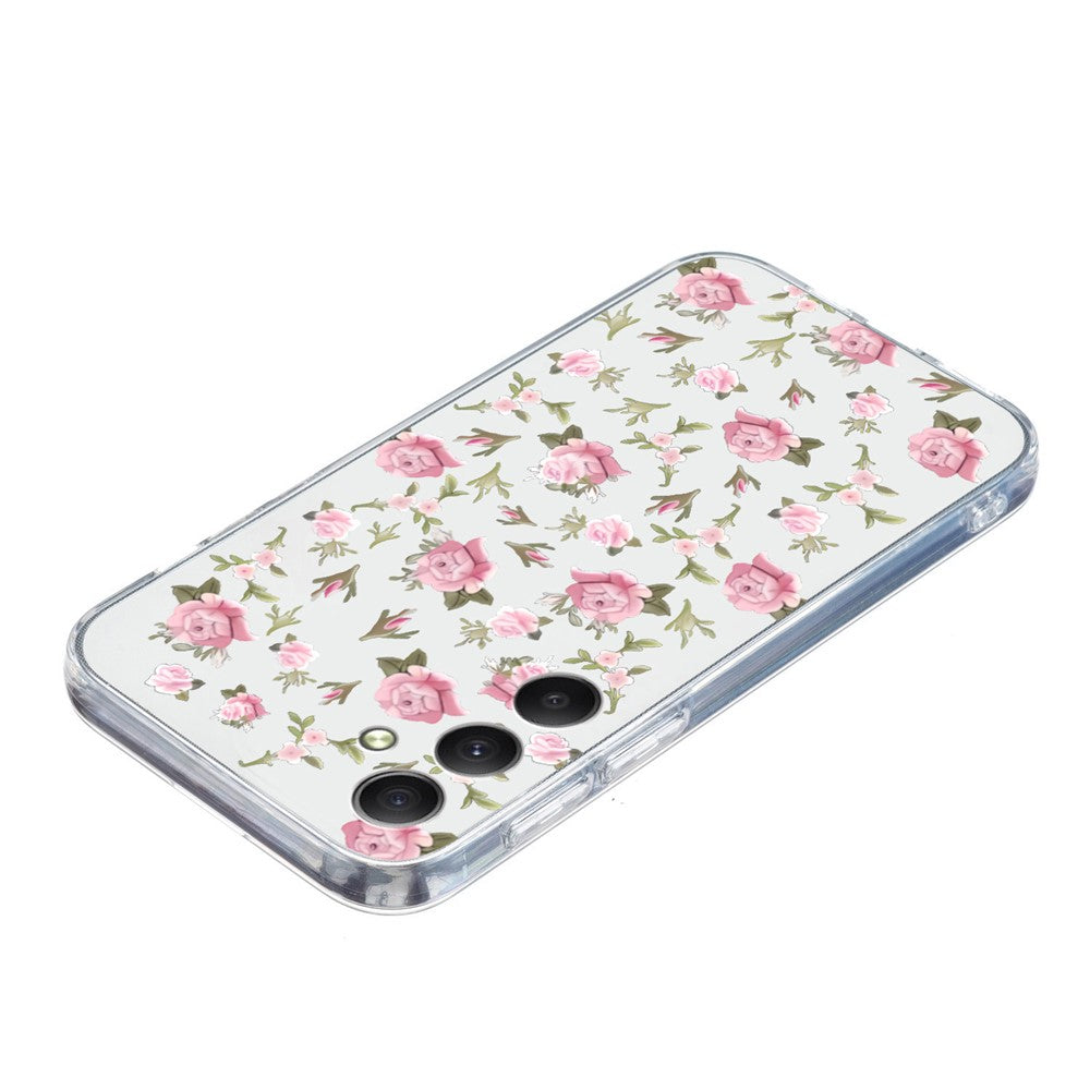 For Samsung Galaxy A57 5G Case Soft TPU Pattern Printing Phone Cover - Pink Floral