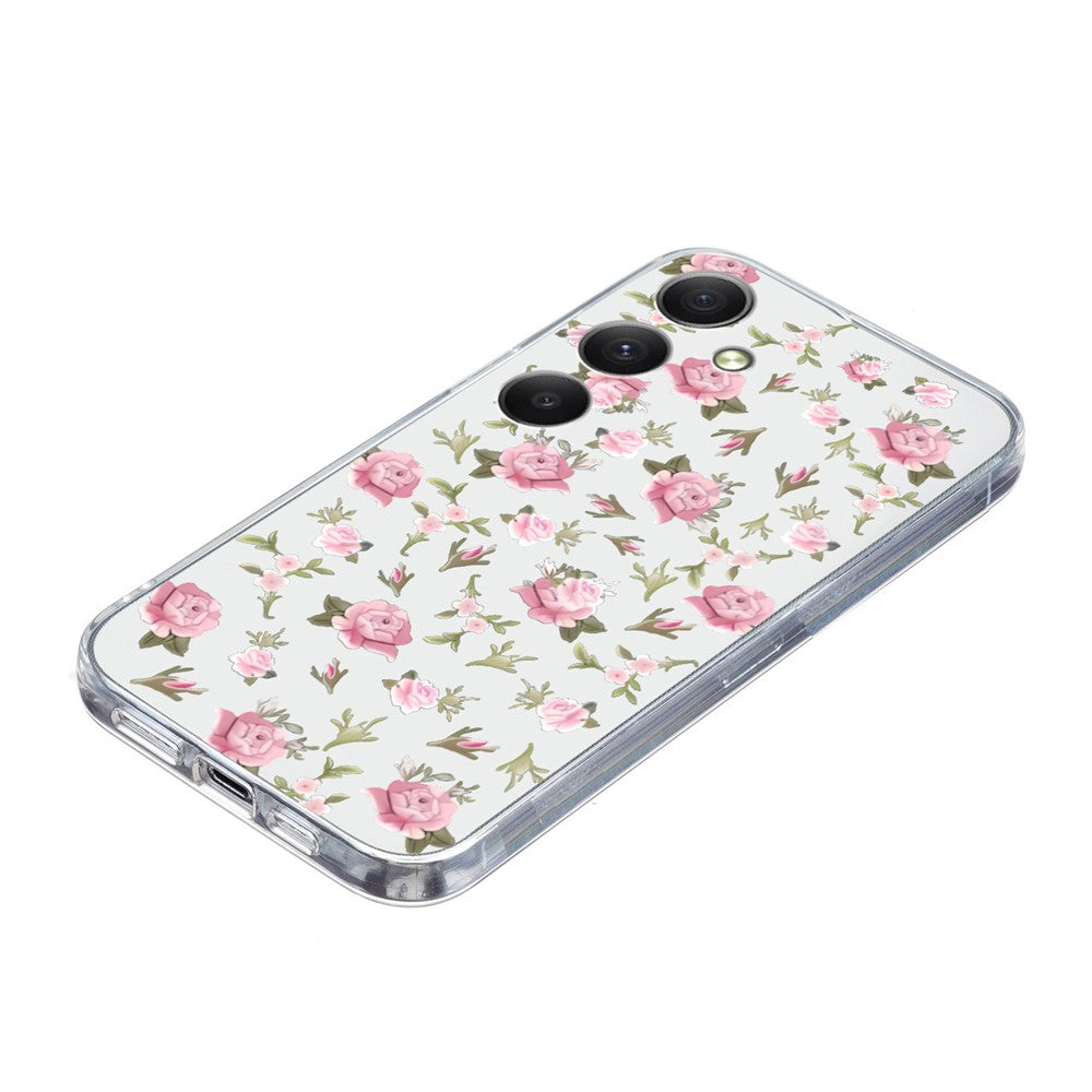 For Samsung Galaxy A57 5G Case Soft TPU Pattern Printing Phone Cover - Pink Floral