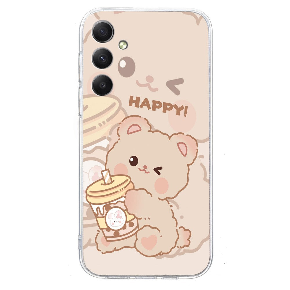 For Samsung Galaxy A57 5G Case Soft TPU Pattern Printing Phone Cover - Bear