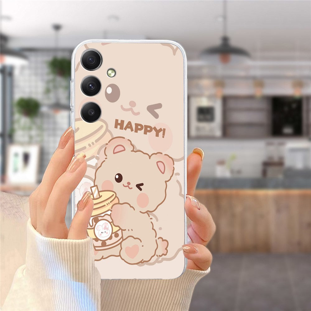 For Samsung Galaxy A57 5G Case Soft TPU Pattern Printing Phone Cover - Bear