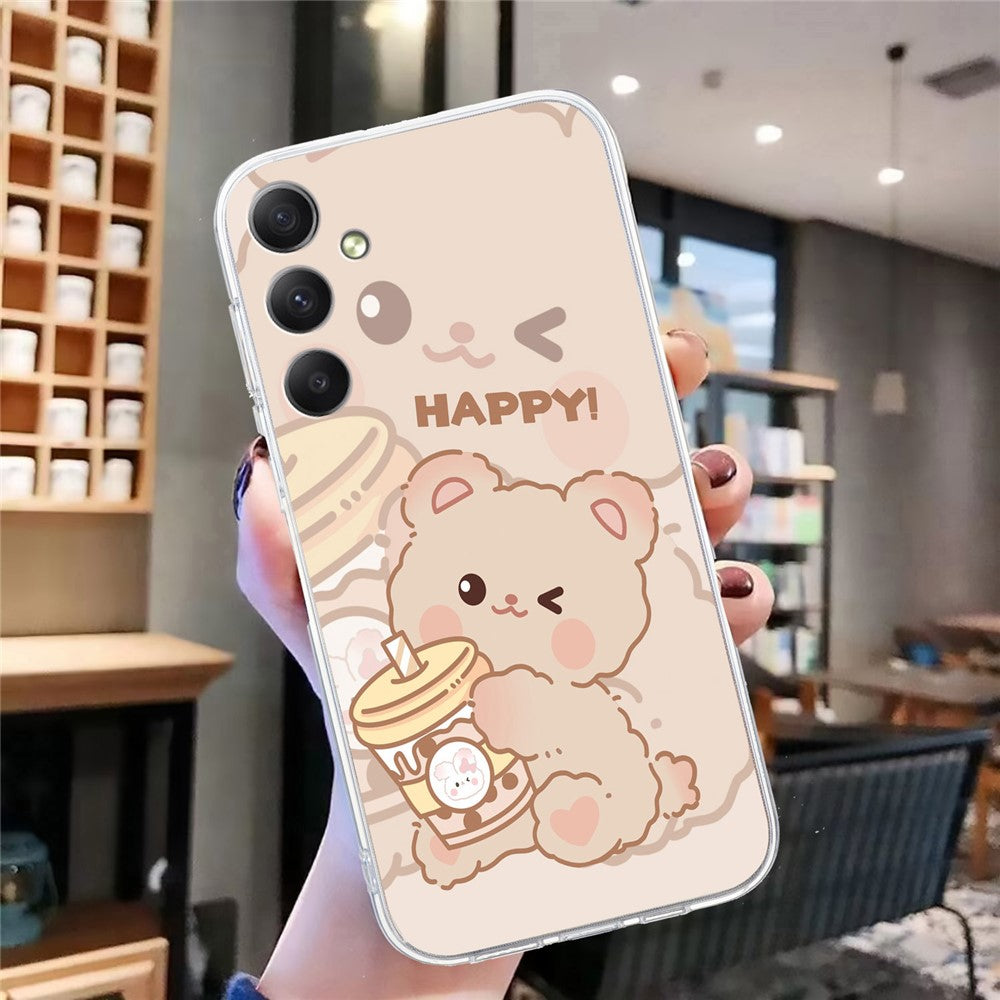 For Samsung Galaxy A57 5G Case Soft TPU Pattern Printing Phone Cover - Bear