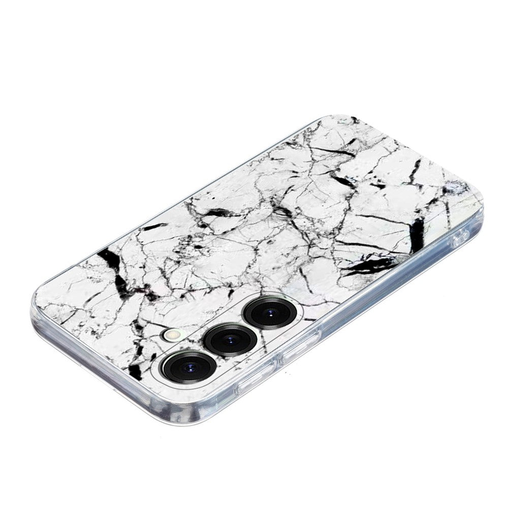 For Samsung Galaxy A57 5G Case Marble Pattern Printing Soft TPU Phone Cover - White