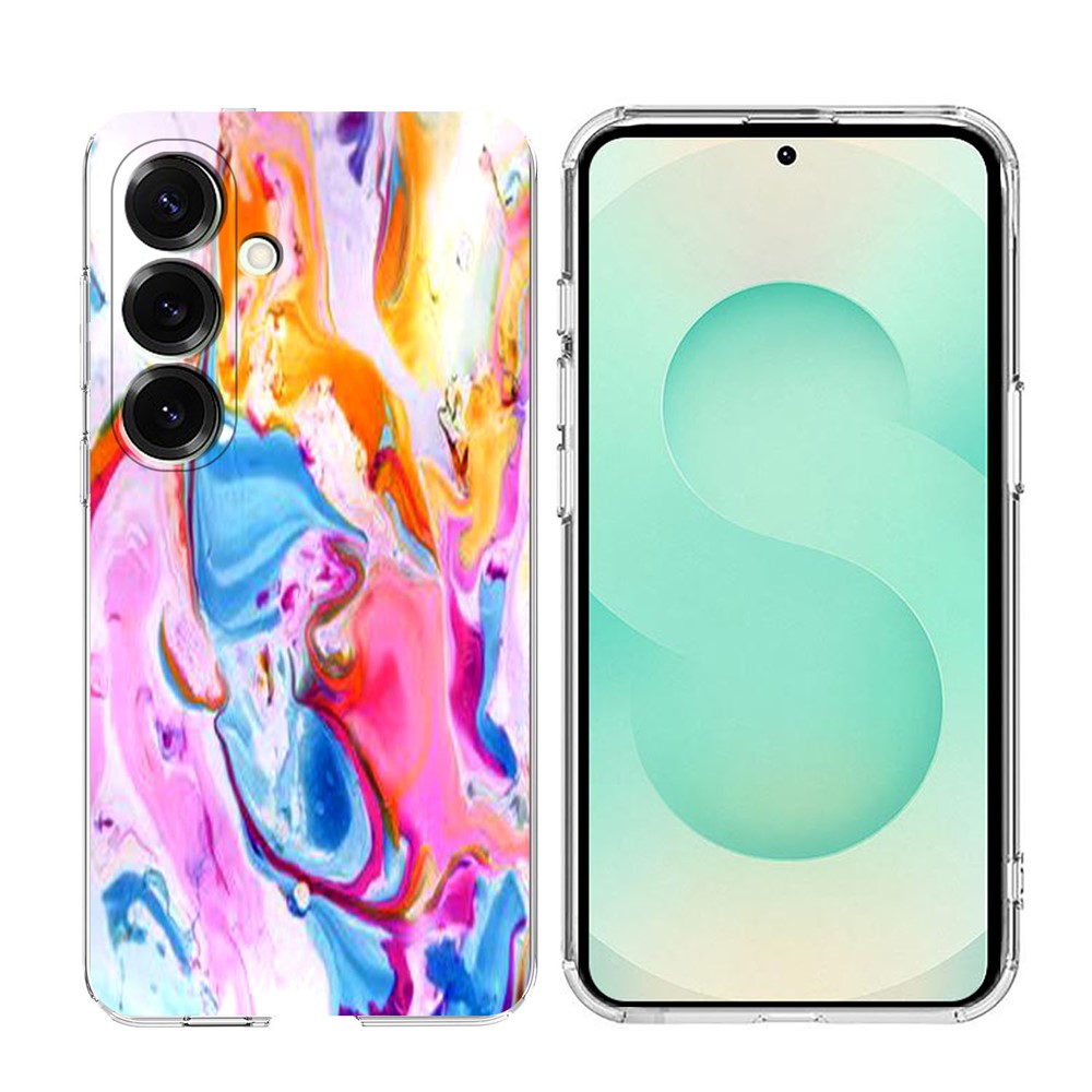 For Samsung Galaxy A57 5G Case Marble Pattern Printing Soft TPU Phone Cover - Colorful