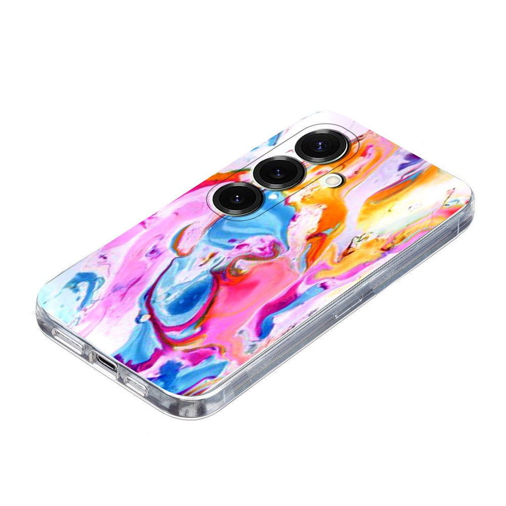 For Samsung Galaxy A57 5G Case Marble Pattern Printing Soft TPU Phone Cover - Colorful