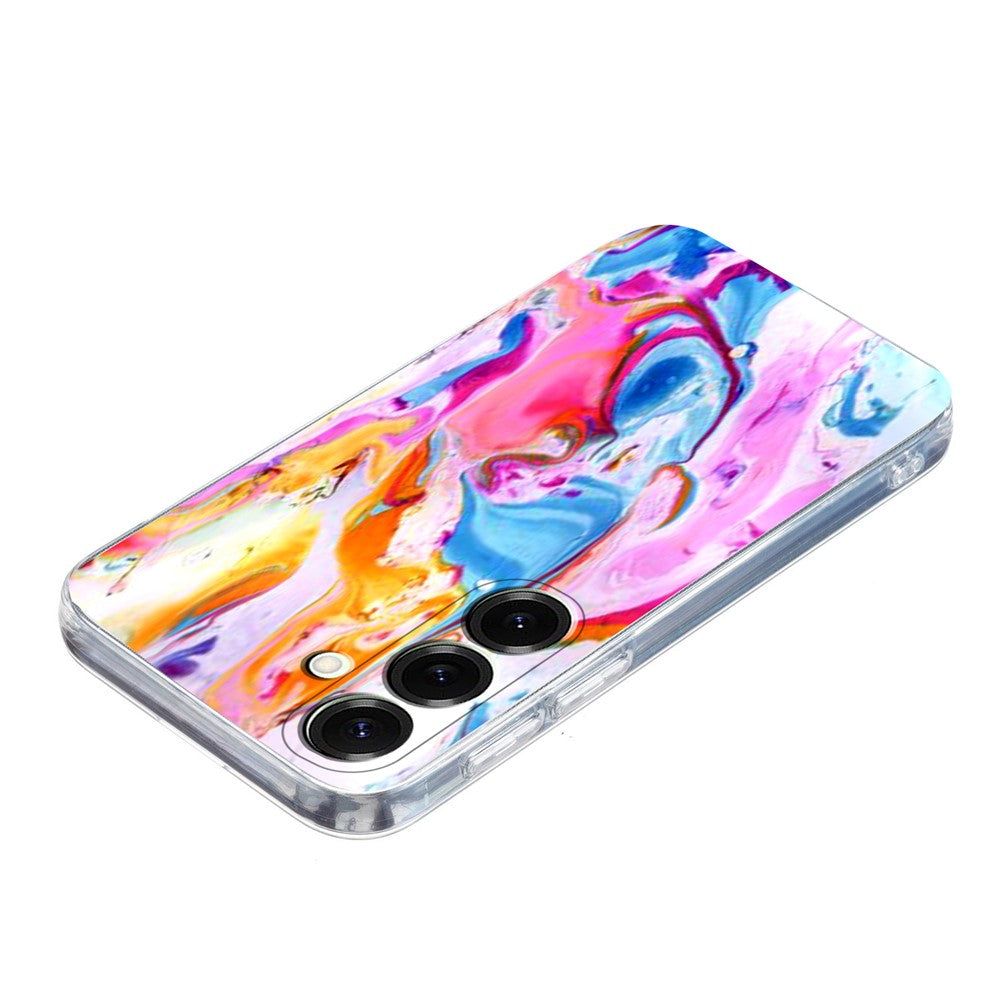 For Samsung Galaxy A57 5G Case Marble Pattern Printing Soft TPU Phone Cover - Colorful