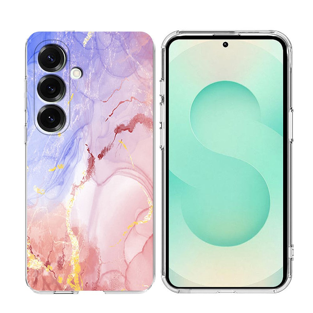 For Samsung Galaxy A57 5G Case Marble Pattern Printing Soft TPU Phone Cover - Pink