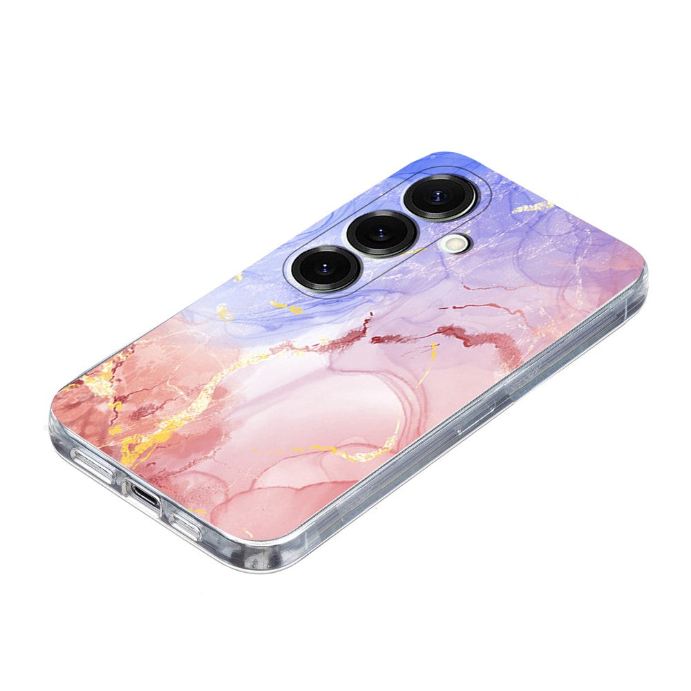 For Samsung Galaxy A57 5G Case Marble Pattern Printing Soft TPU Phone Cover - Pink