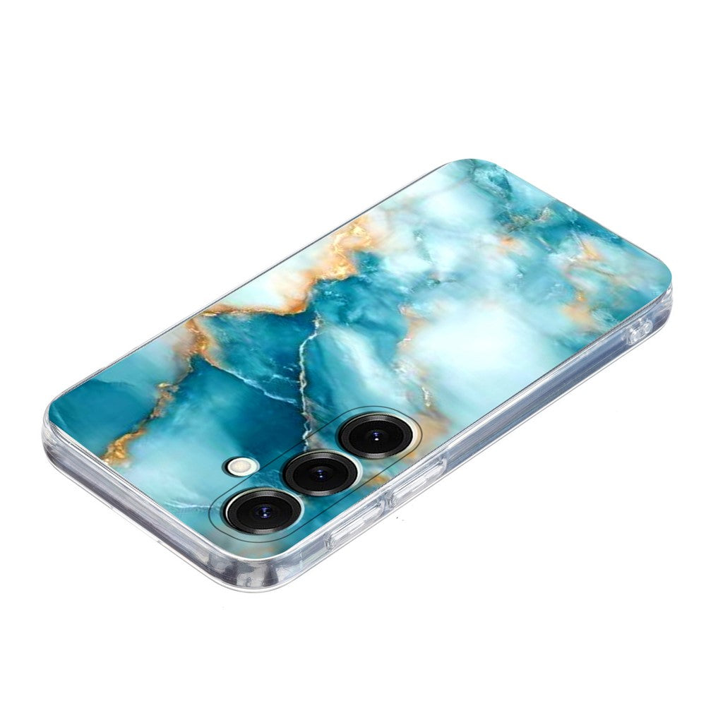 For Samsung Galaxy A57 5G Case Marble Pattern Printing Soft TPU Phone Cover - Blue