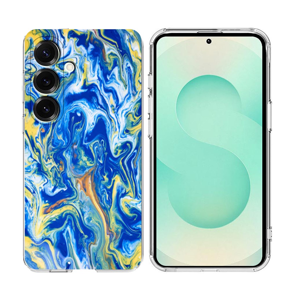 For Samsung Galaxy A57 5G Case Marble Pattern Printing Soft TPU Phone Cover - Sky Blue