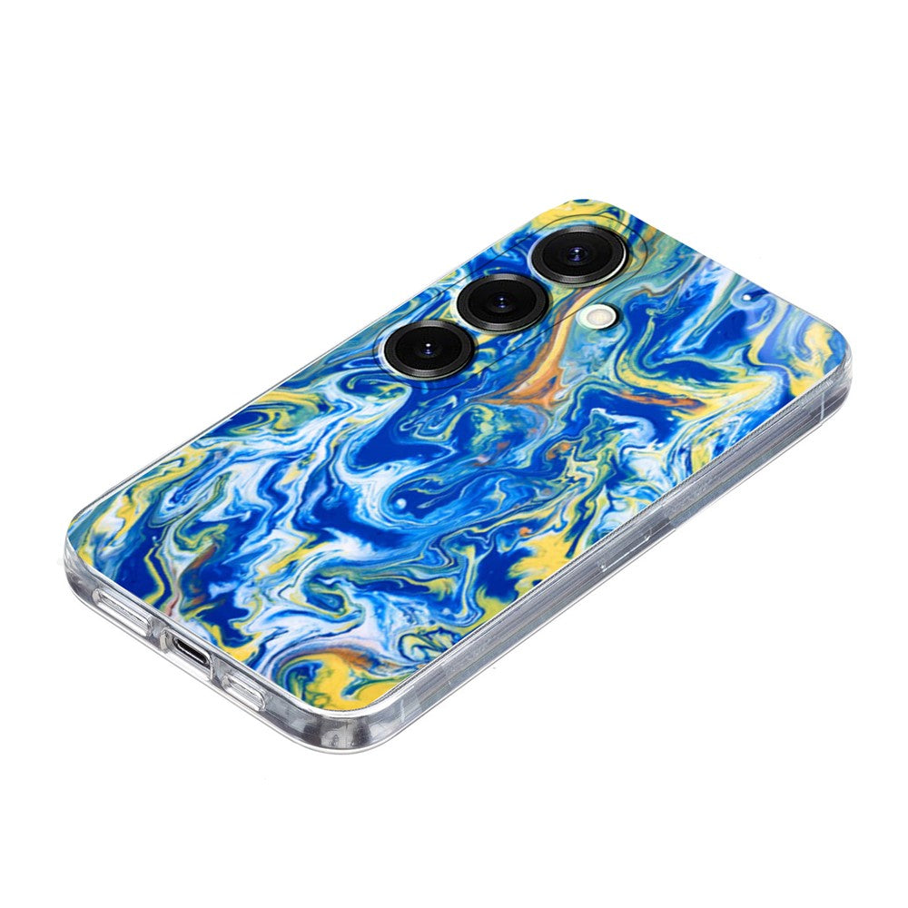 For Samsung Galaxy A57 5G Case Marble Pattern Printing Soft TPU Phone Cover - Sky Blue