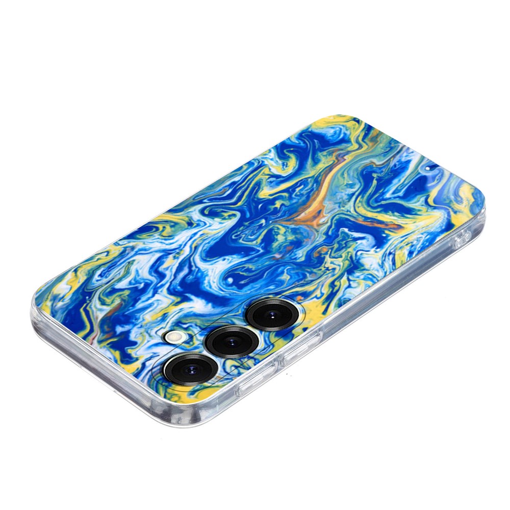 For Samsung Galaxy A57 5G Case Marble Pattern Printing Soft TPU Phone Cover - Sky Blue