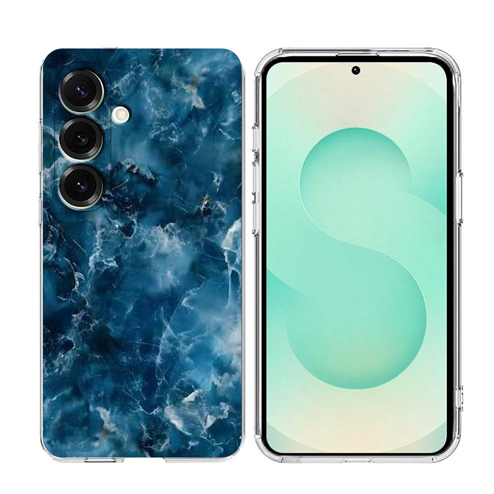 For Samsung Galaxy A57 5G Case Marble Pattern Printing Soft TPU Phone Cover - Grey