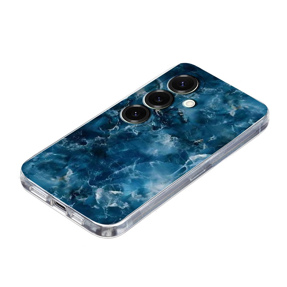 For Samsung Galaxy A57 5G Case Marble Pattern Printing Soft TPU Phone Cover - Grey