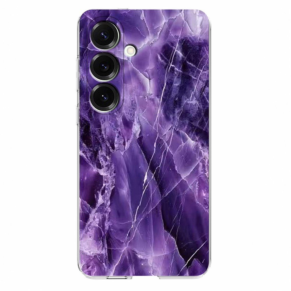For Samsung Galaxy A57 5G Case Marble Pattern Printing Soft TPU Phone Cover - Purple
